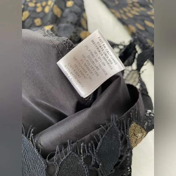 Trina Turk Dress 14 Black Lace Overlay Party Date Night Going Out Cocktail - Picture 6 of 9